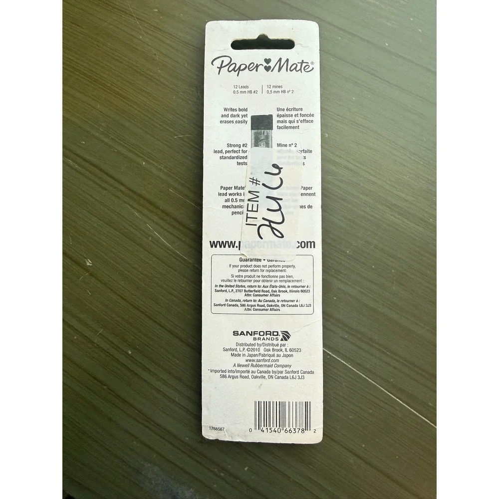 Paper‎ Mate Lead Refills 0.5mm HB #2 12 Count Precision Writing Leads